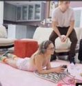 Bokep Sister is playing on PS4 while brother fucks her from behind
